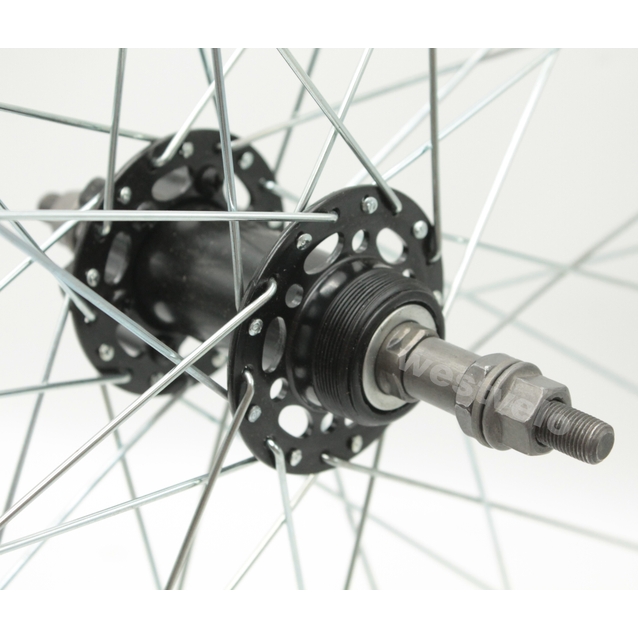 Колесо 26 зад, обід 2-ний чорний дисковий, втулка SHUNFENG, диск 6 болтів фото westvelo.com