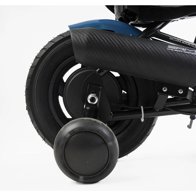 Електромотоцикл Corso H-42724 двигун 160W, акумулятор 24V5Ah свинцево-кислотний, блакитний, Bluetooth, звук двигуна, колеса 12" фото westvelo.com