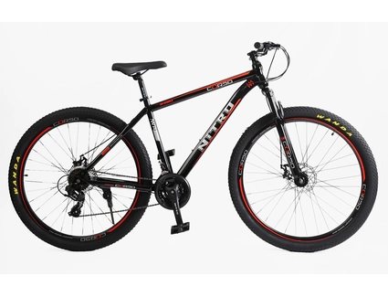 Велосипед 29 ST Corso «NEW-NITRO» NT-75188 сталь 19", (к-т SunRun) чорно-червоний