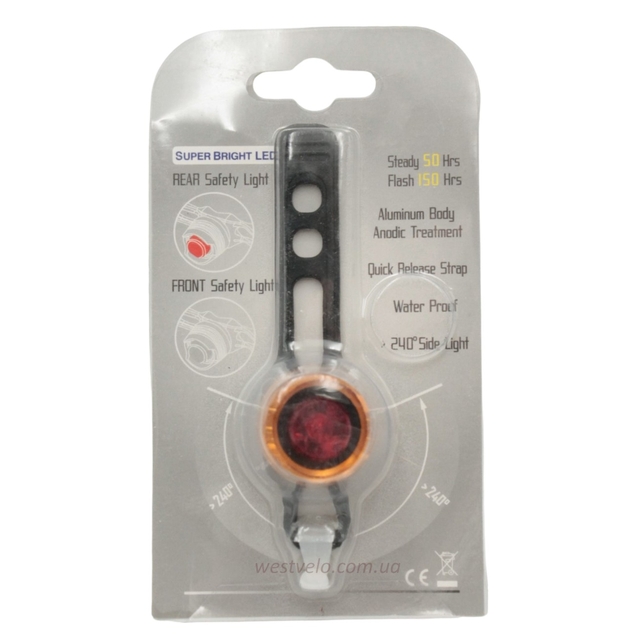 Габарит задній (353) золотий, на батарейках фото westvelo.com