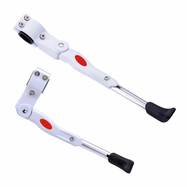 Підніжка регульована 24-29 на перо, тип 1, з червоним овалом, алюміній біла фото westvelo.com