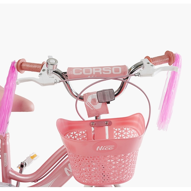 Дитячий велосипед 14 ST Corso «NICE» NC-14362 дискові гальма, рожевий фото westvelo.com
