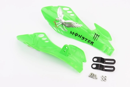 Захист рук на кермо мото MONSTER ENERGY, зелений(тип1)