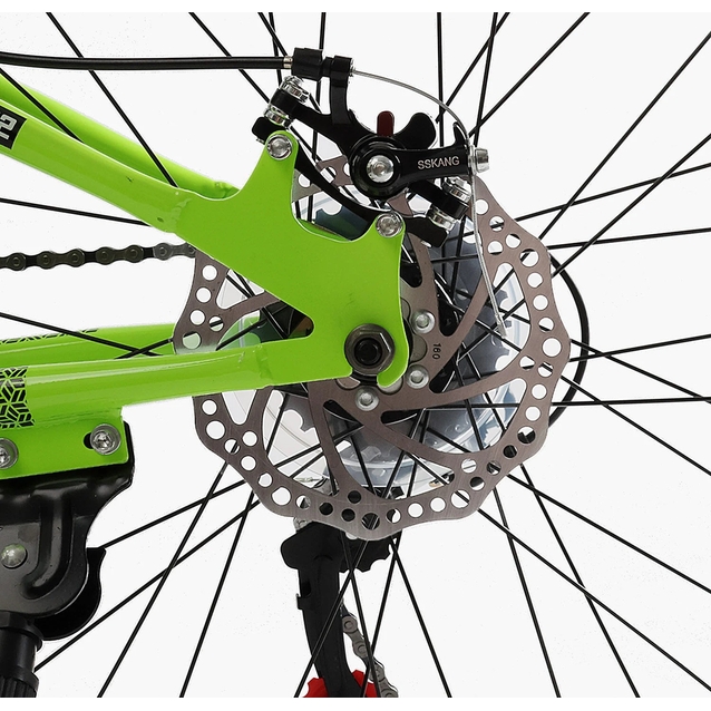 Велосипед 24 ST Corso «STARK» SK-24392 сталь 12", (к-т Saiguan) салатовий фото westvelo.com