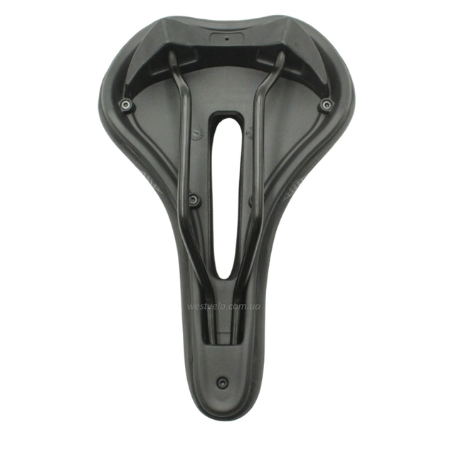 Сідло мтв на глагол з отвором STAR BK, GEL, чорне фото westvelo.com
