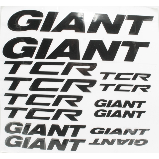 Наклейки GIANT TCR білий фон, чорні фото westvelo.com