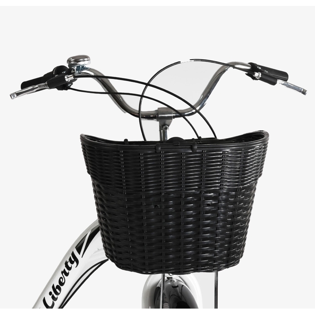 Міський велосипед 28 ST Corso «LIBERTY» LR-28014 сталь 20", (к-т SHIMANO) білий + кошик фото westvelo.com