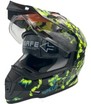 Шолом, закритий крос/ендуро (L) АТV Forsage Rider 034 чорно-салатовий глянцевий з відкидними окулярами