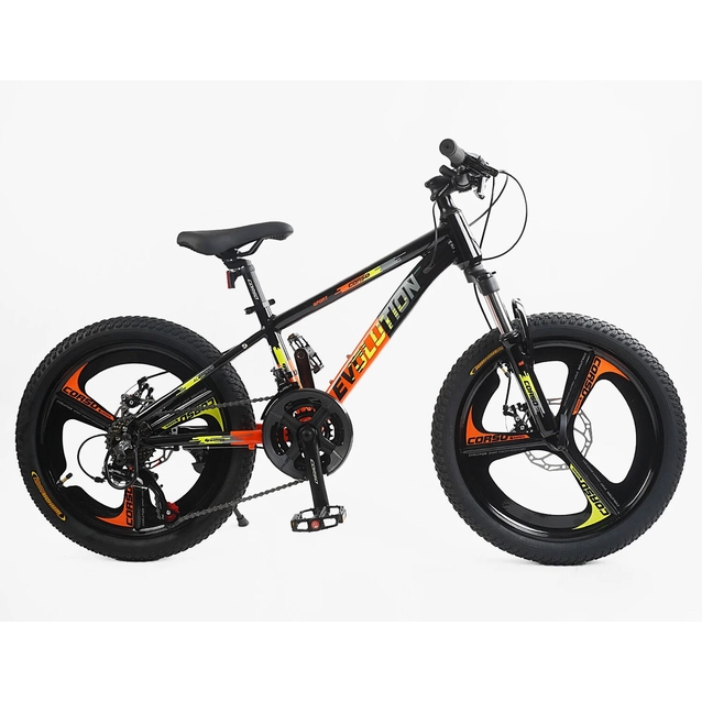 Велосипед 20 AL Corso «EVOLUTION» EV-20617 алюміній 11", (к-т SHIMANO) чорно-помаранчевий фото westvelo.com