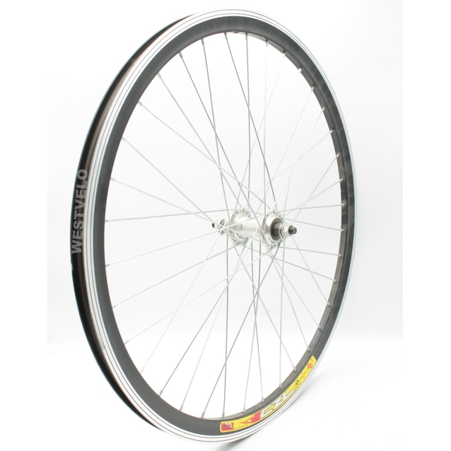 Колесо 26 перед, обід 2-ний чорний, втулка AL на віночках, диск різьба фото westvelo.com
