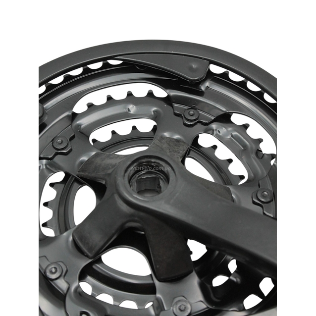 Система шатунів мтв велика чорна (28/38/48Т) L-170мм. фото westvelo.com