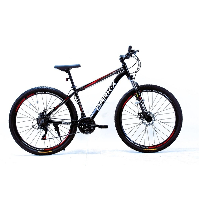 Велосипед 29 AL Corso «DARK-X» DX-29089 алюміній 17", (к-т SHIMANO) чорно-червоний фото westvelo.com