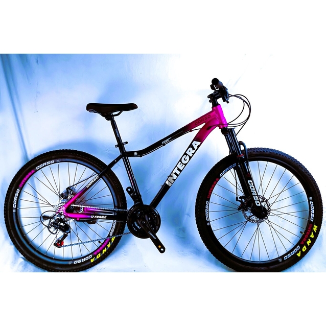 Велосипед 27.5 AL Corso «INTEGRA» NG-27092 алюміній 17", (к-т SHIMANO) чорно-рожевий фото westvelo.com