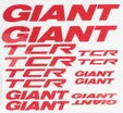 Наклейки GIANT TCR білий фон, червоні фото westvelo.com