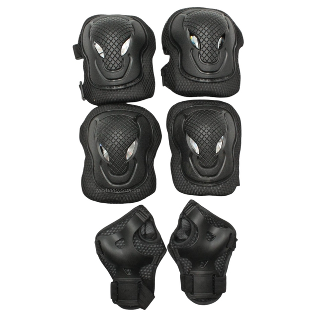 Комплект підліткового захисту у сітці 539, чорний фото westvelo.com