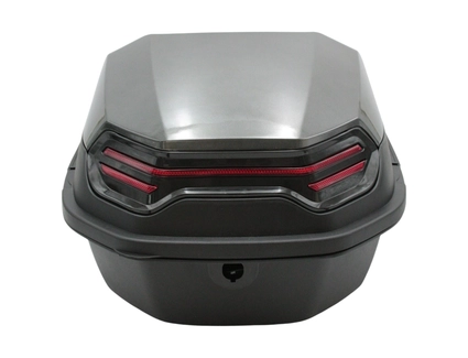 Кофр (багажник) для мотоцикла задній ROBIK 48 (390х390х290) 48L "JSBM" глянцевий, графітовий