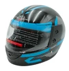 Мото шолом, закритий (L 59-60) BLD "PREMIER" чорно-блакитний, глянець (825) фото westvelo.com