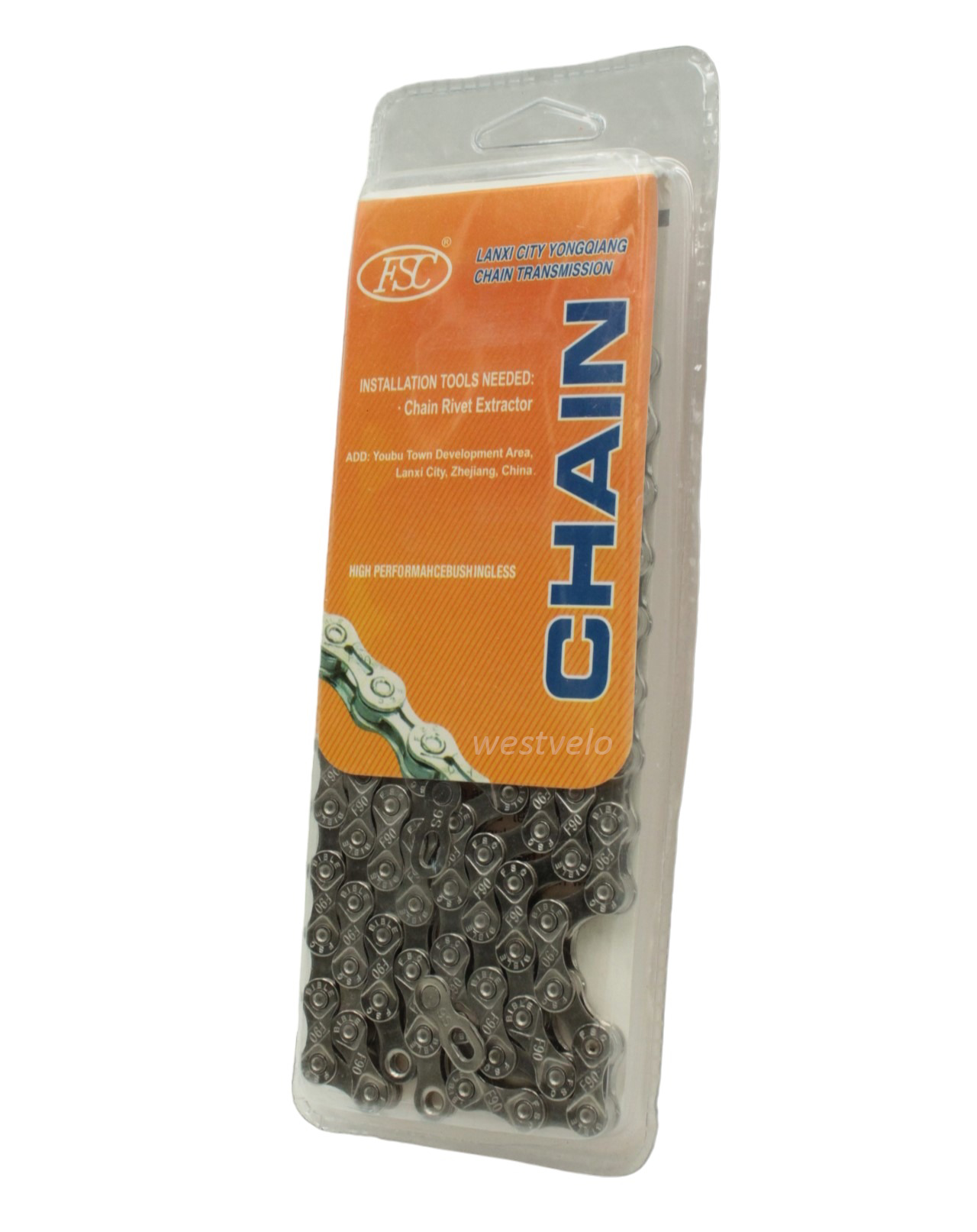 Купить Ланцюг спорт 9 передач FSC нікель, (F90 1/2x3/32) 116 ланок