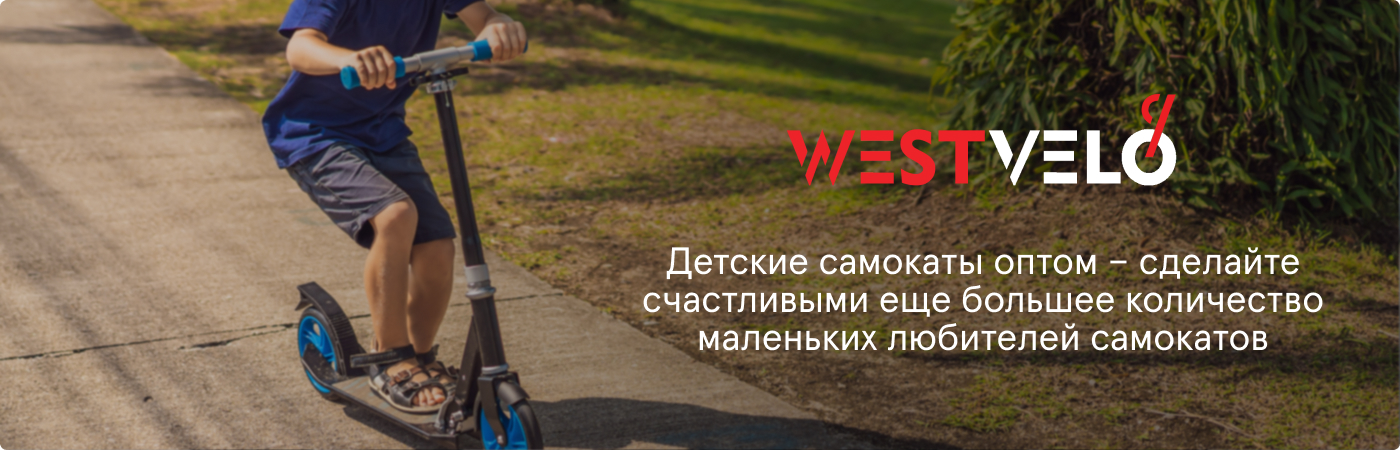 самокат детский двухколесный купить оптом на Westvelo