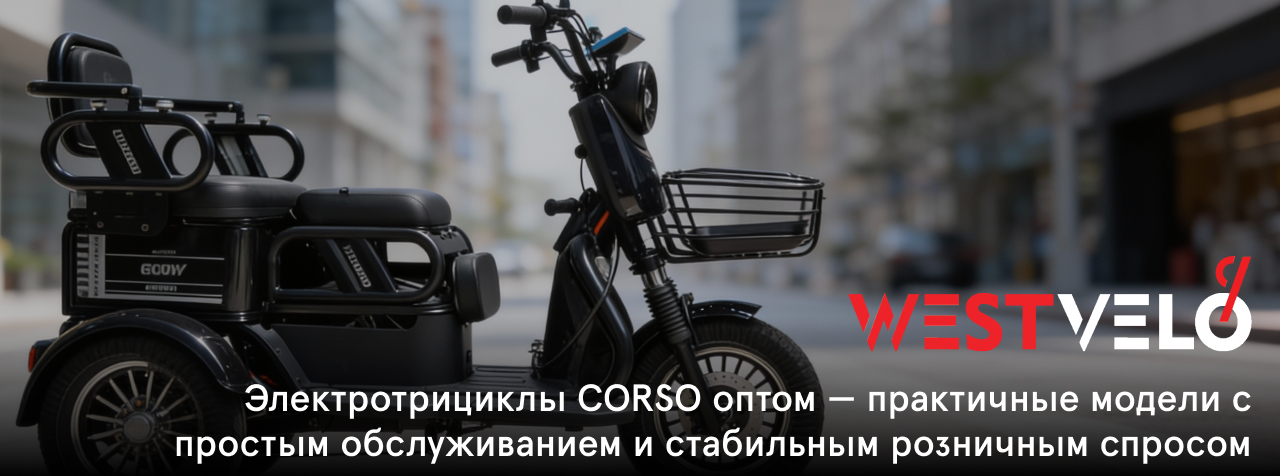 трициклы электрические Corso оптом