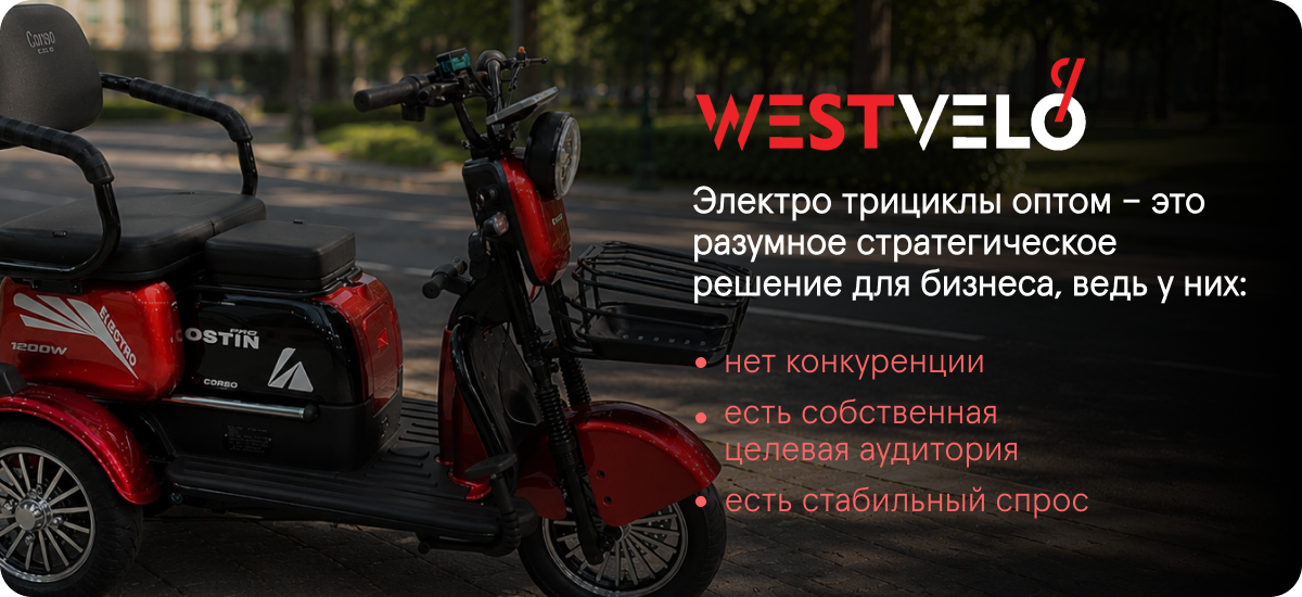 трехколесные электроскутеры оптом